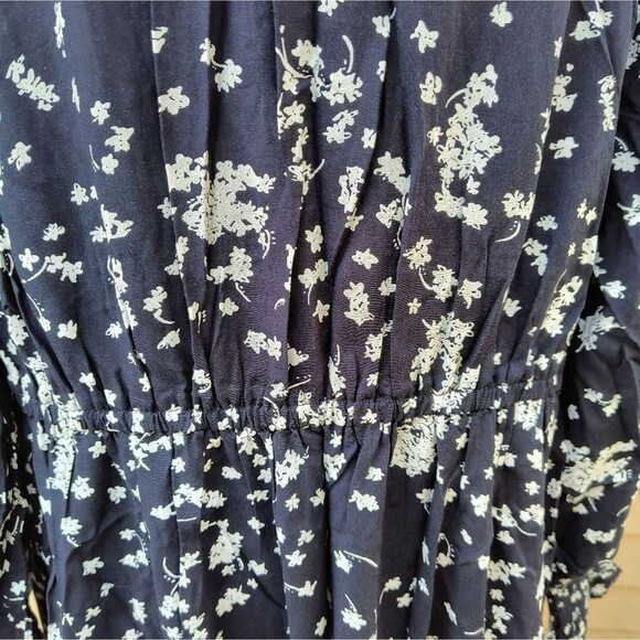 Ellos Navy White Floral Print Midi Dress NWOT Plus Size 20 - Picture 7 of 10